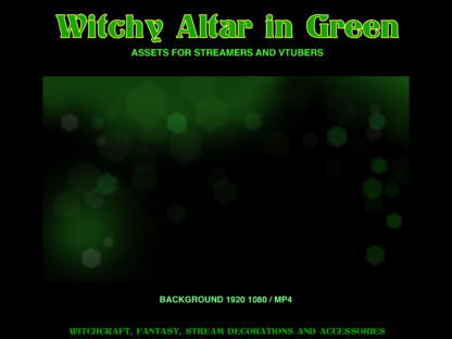 Animated background with green bokeh