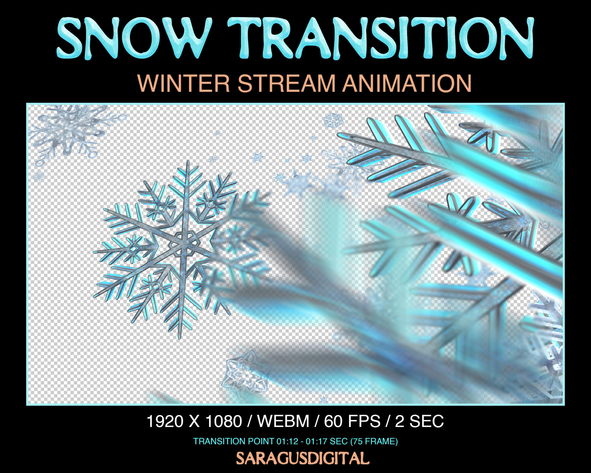 Snow stinger transition, winter stream overlay, Christmas Twitch ...
