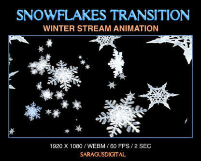 Christmas Twitch transition, a brilliant white swirl of snowflakes, stinger transition for your winter stream. Snowing, snowflakes blizzard, snowstorm for smooth scene change for Streamers and Vtubers. Cute aesthetic, WEBM, transparent background